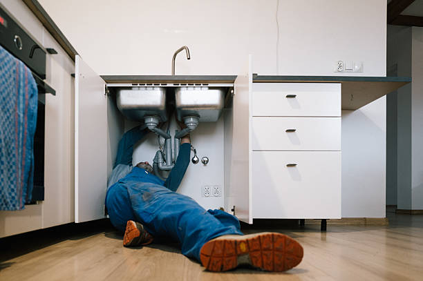 Professional Drain Cleaning technician working in West Hills, NY